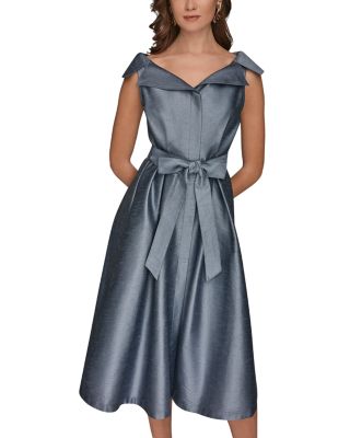 Belted Fit-and-Flare Dress