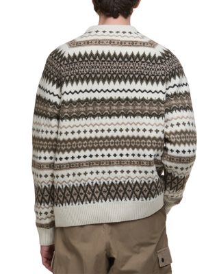 Hase Brushed Fair Isle Crewneck Sweater 