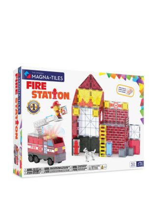 Fire Station Magnetic Construction Set, 50 Piece - Ages 3+