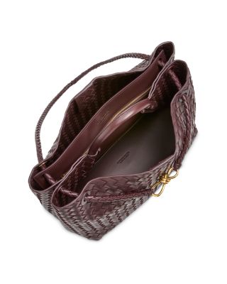 Large Andiamo Intrecciato Leather Top Handle Bag