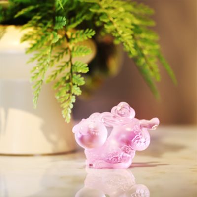Ruyi's Twelve Blessings The Hop Hop Bunny Crystal Glass Sculpture