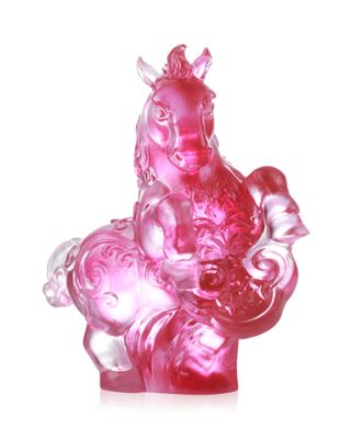 Ruyi's Twelve Blessings An Unbridled Spirit Crystal Glass Sculpture