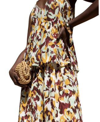 Confetti Printed Tiered Dress