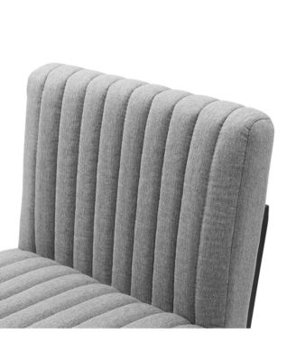 Indulge Channel Tufted Fabric Counter Stool