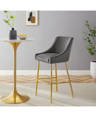 Discern Performance Velvet Bar Stool