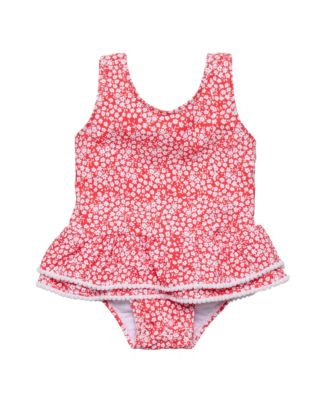 Girls' Ditsy Bloom Skirt Swimsuit - Little Kid