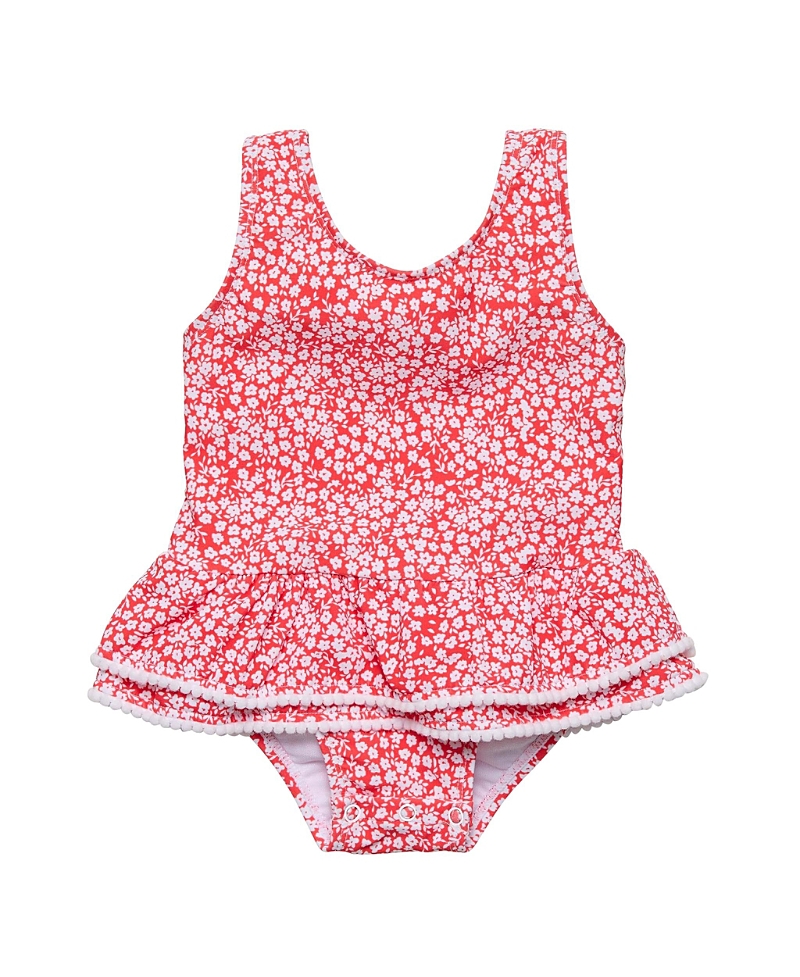 Snapper Rock Girls' Ditsy Bloom Skirt Swimsuit - Little Kid