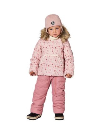Girls' One-Piece Snug Snowsuit Designed for Car Seat Mini Flowers - Baby, Little Kid