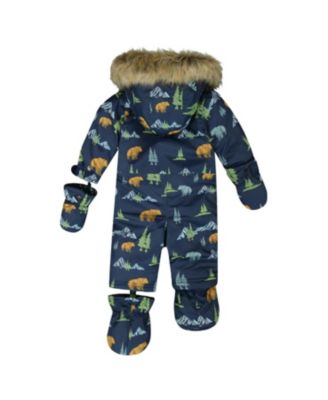 Boys' One-Piece Play Snowsuit Designed for Car Seat Animal - Baby, Little Kid