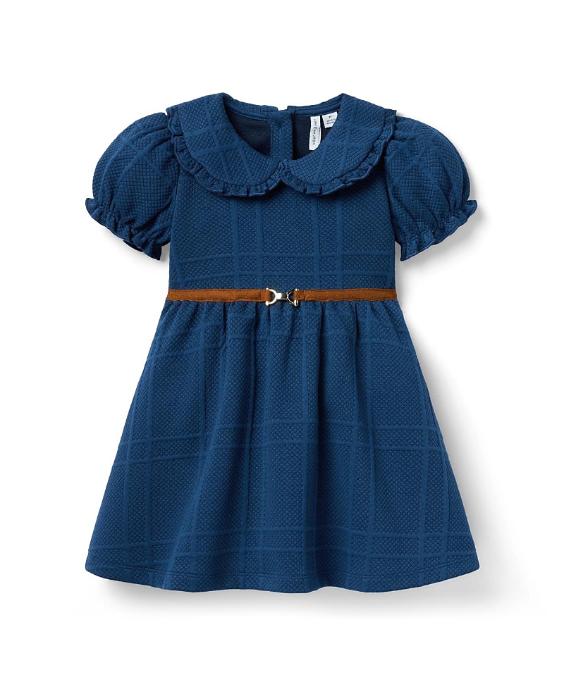Janie and Jack Girls' The Quilted Collared Equestrian Dress - Baby, Little Kid, Big Kid