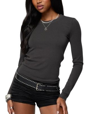 Daphne Ribbed Long Sleeve T Shirt