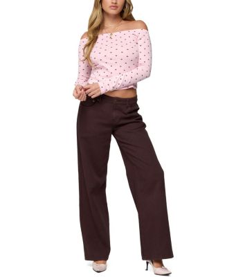 Leandra Off Shoulder Polka Dot Top