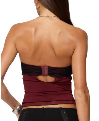 Contrast Lacey Mesh Bra Top