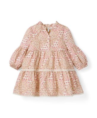 Girls' Patchwork Floral Tiered Dress - Baby, Little Kid, Big Kid