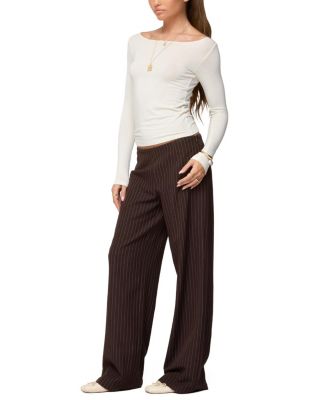  Kerie Pinstripe Low Rise Pants