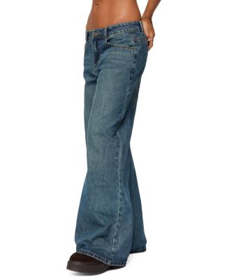  Heartly Low Rise Baggy Jeans in Blue Washed