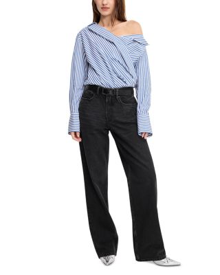 Off Shoulder Poplin Bodysuit