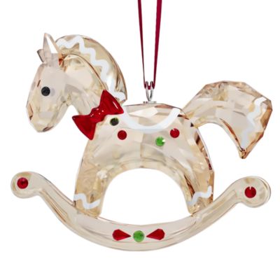 Holiday Cheers Gingerbread Rocking Horse Ornament