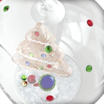 Holiday Cheers Tree and Snowman Ball Ornament