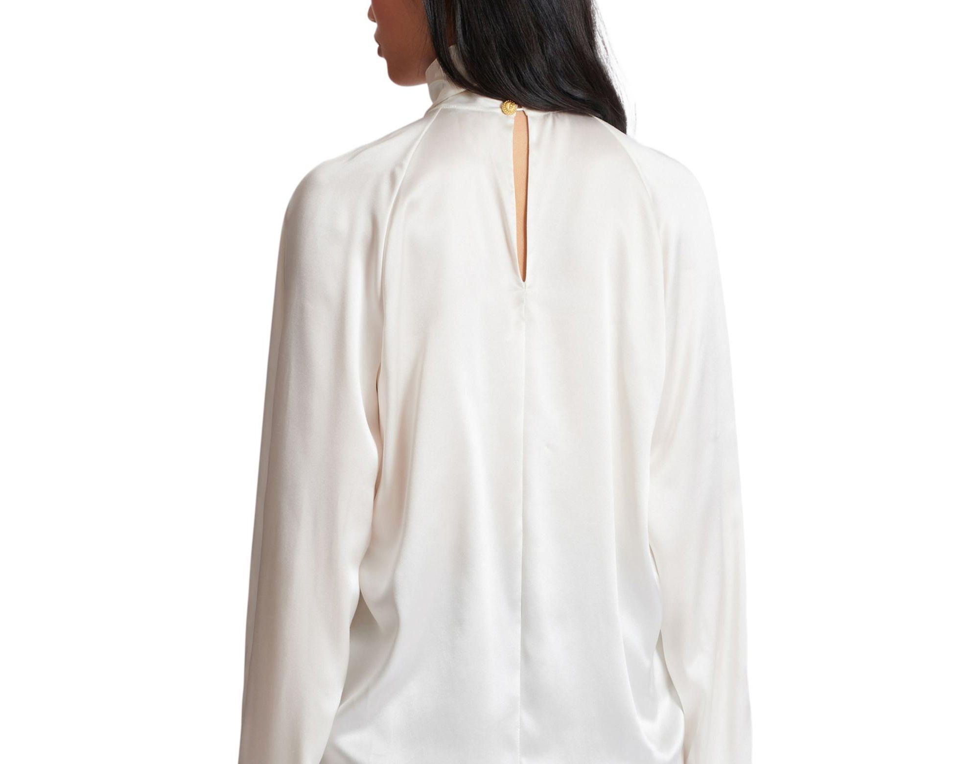 Draped Silk Blouse — Image 3