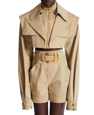 Cropped Gabardine Jacket