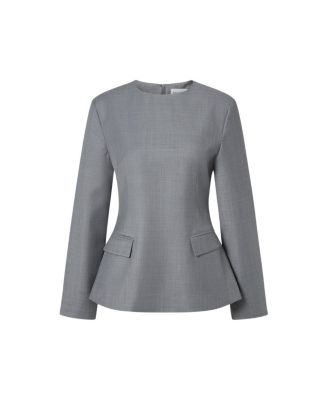 Athina Tailored Long Sleeve Blouse