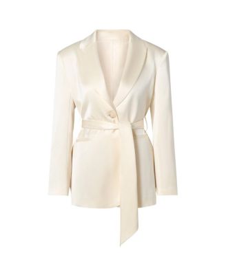 Liv Satin Wrap Blazer