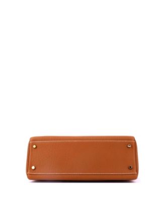 Kelly 32 Handbag Brown Togo with Gold Hardware