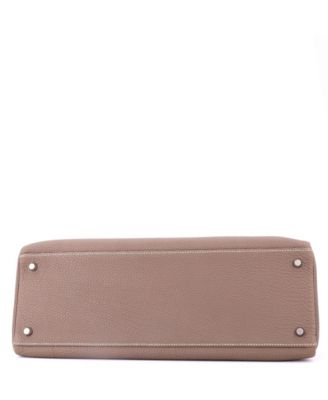 Kelly 40 Handbag Grey Togo with Palladium Hardware