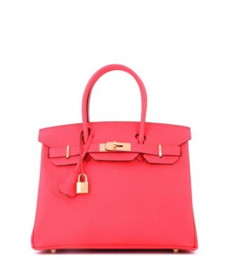 Birkin 30 Handbag Pink Epsom with Gold Hardware