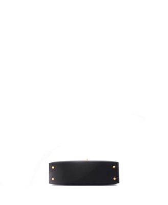 Kelly 20 Handbag Black Tadelakt with Gold Hardware
