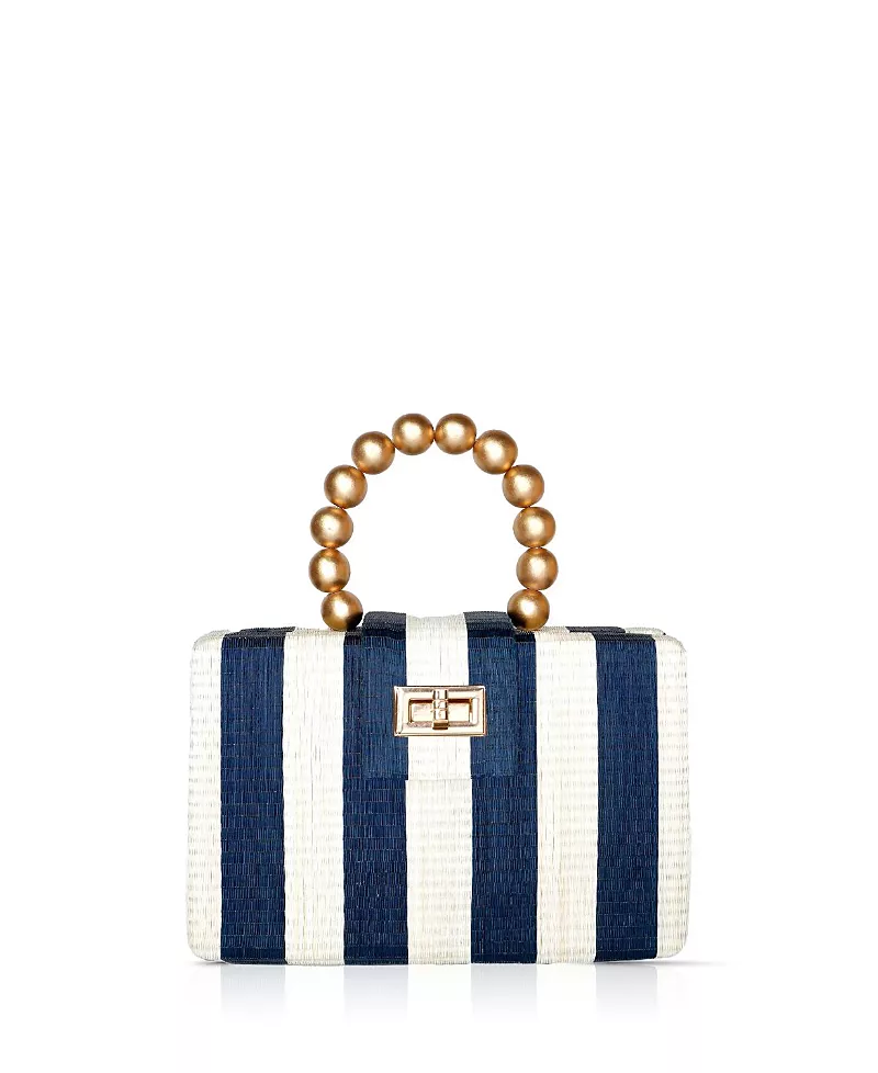 Soli & Sun The Louisa Woven Straw Clutch Bag