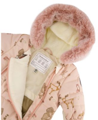 Unisex One-Piece Layette Snowsuit Animal Designed for Car Seat - Baby