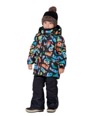 Boys' Two-Piece Play Snowsuit with Allover Smiley Print Jacket - Little Kid