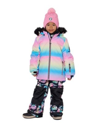 Girls' Two-Piece Smiley Face Play Snowsuit - Little Kid