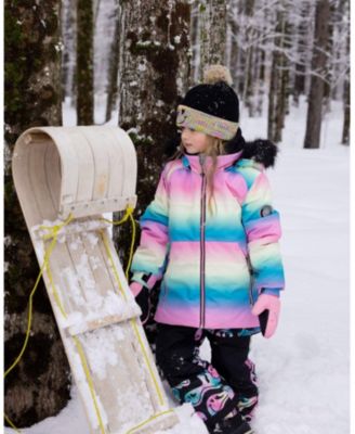  Girls' Two-Piece Smiley Face Play Snowsuit - Big Kid