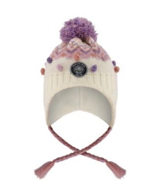 Girls' Lined Peruvian Knit Pompom Hat - Baby