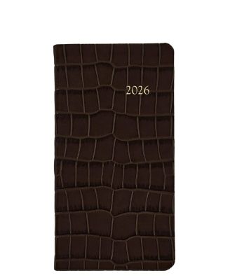  2026 Embossed Croc Leather Pocket Datebook