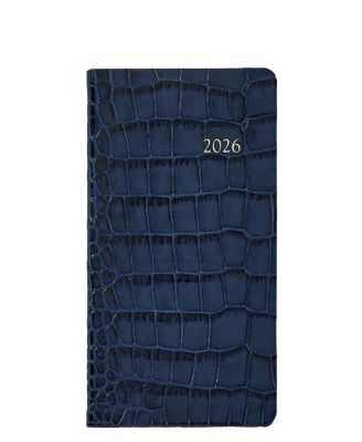  2026 Embossed Croc Leather Pocket Datebook
