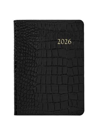  2026 Embossed Croc Leather Weekly Notebook