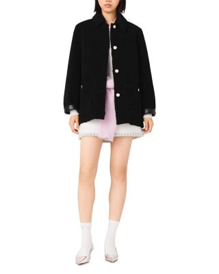 Reversible Faux Leather Fleece Jacket