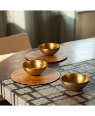  Artisan Brass Bowls Extra Small, Set of 4