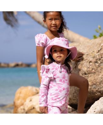 Girls' Pink Lagoon LS Sunsuit - Baby