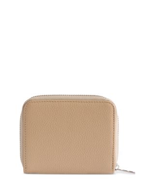 Mini Grained Leather Zip Wallet