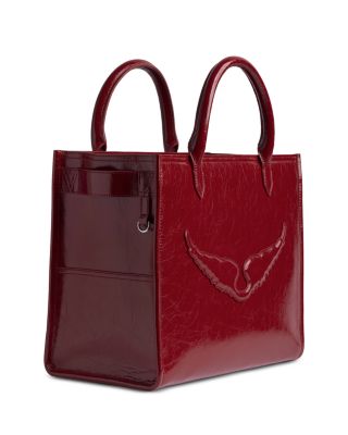 Angel Tote Crinkled Patent Leather Tote