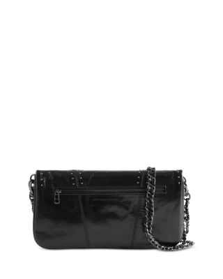 Rock Studded Vintage Patent Leather Clutch