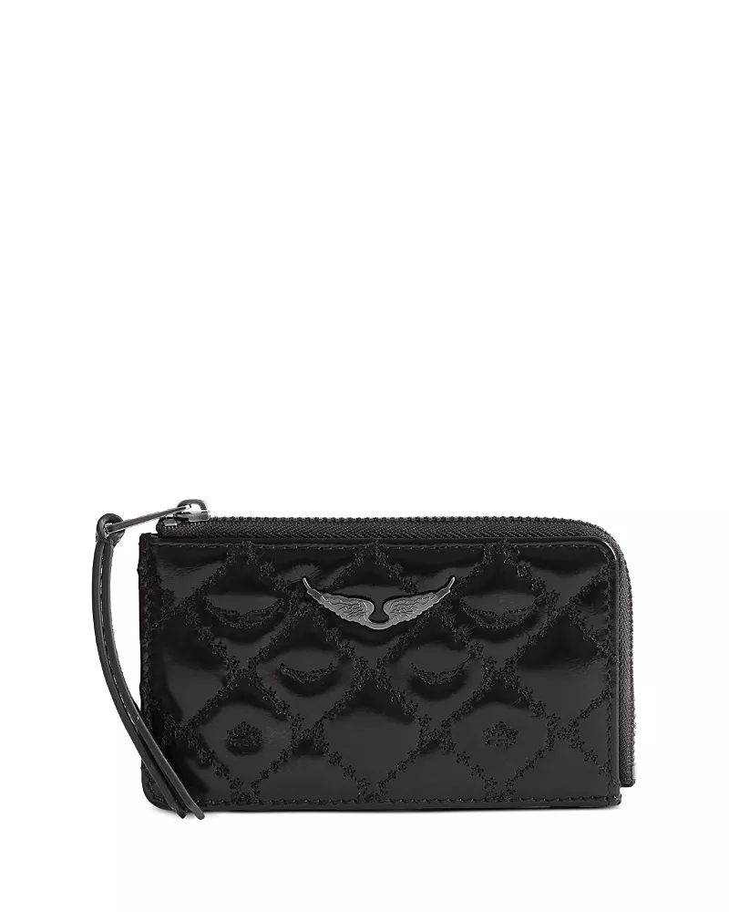 Zadig & Voltaire Zv Vintage Monogram Leather Cardholder