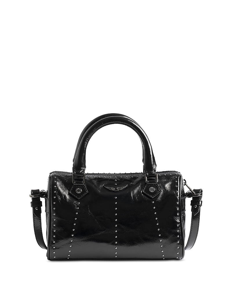 Zadig & Voltaire Sunny Vibe Xs Studded Vintage Patent Leather Shoulder Bag