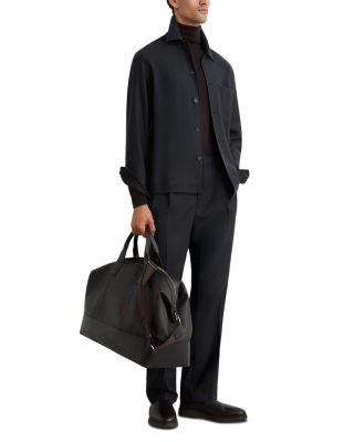 Cooper Long Sleeve Wool Blend Patch Pocket Shacket