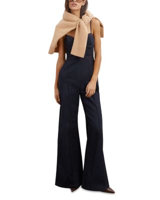 Macey Denim Bustier Jumpsuit 